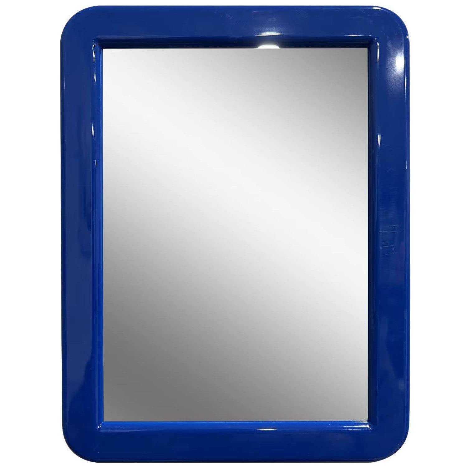 Cerem Magnetic Glass Mirror For School Locker, Fridge 5' X 7' Navy Blue